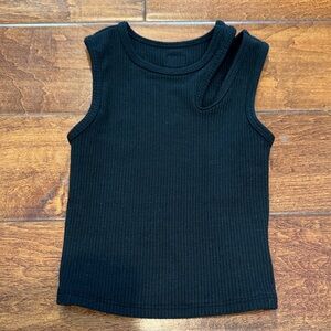 Tiger Friday Classic Black Cut Out Tank Top